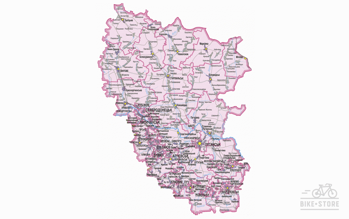 Карта "Луганская область"